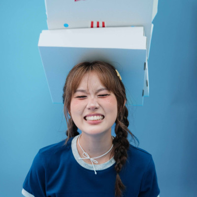 DOTTIE - Áo baby tee phối vải - Xanh - T1128