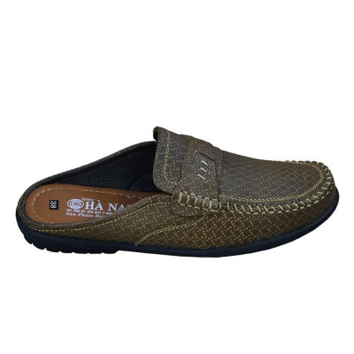 Dép Bít Mũi Nam Da Bò Thật TiTi ĐÔ Cao Cấp GSB2037