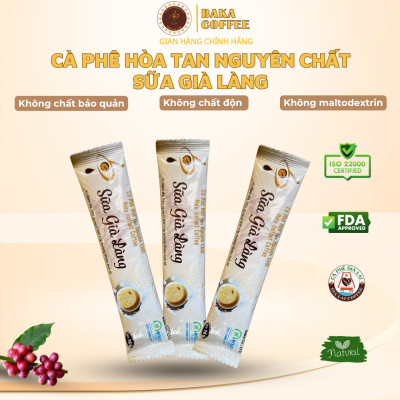 Cà Phê Hòa Tan Nguyên Chất SỮA GIÀ LÀNG - Hộp