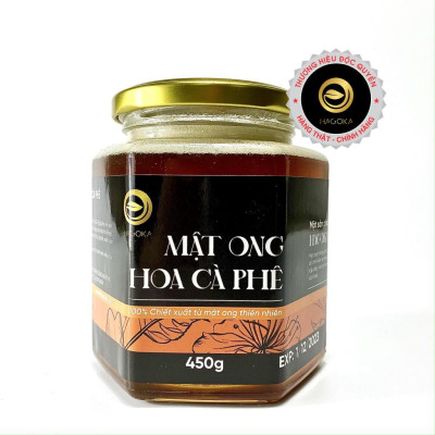 Mật ong hoa cà phê nguyên chất loại 450g lọ thủy tinh