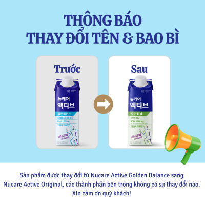 [Thùng 24 hộp Sữa bổ sung năng lượng] Daeasang Wellife Hàn Quốc / Nucare Active Original 200ml x 24 hộp