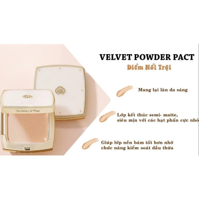 Phấn Phủ Ngọc Trai Whoo Gongjinhyang Mi Velvet Powder Pact SPF30/PA++ Tone 2 Da Tự Nhiên