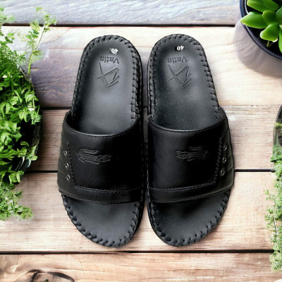 DÉP QUAI NGANG CHẤT LIỆU DA BÒ VATIS VA2044 | KHÂU ĐẾ CHẮC CHẮN