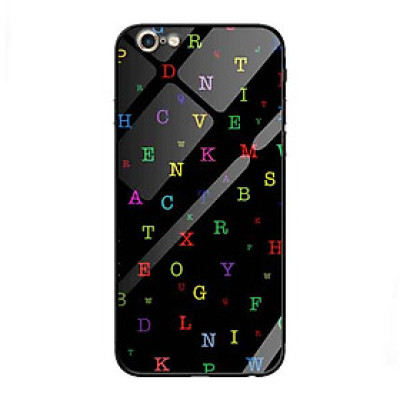 Ốp lưng kính cường lực cho iPhone 6 Plus /6s Plus Nền Bảng Chữ Cái Đa Màu - Hàng Chính Hãng