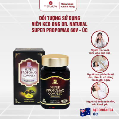 Viên Uống Keo Ong Úc Super Propomax Complex (60V) | Giúp tăng cường sức khỏe, nâng cao sức đề kháng - Nhập Nhẩu Chính Hãng