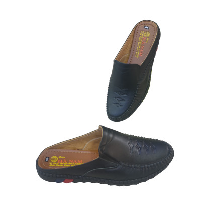 Dép Bít Mũi Nam Da Bò Thật TiTi ĐÔ Cao Cấp GSB20125d