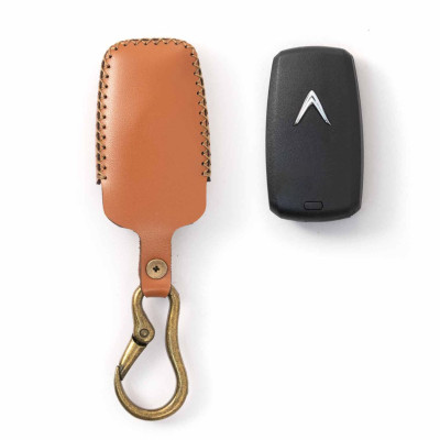 Bao da chìa khóa Vinfast VF5 , chính hãng Khacten.com , chât liệu da bò, may tay thủ công