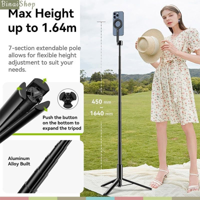 Ulanzi MG-002 / MG-003 - Tripod MiNi Có MagSafe N52, Bluetooth Remote, Hỗ Trợ Xoay 360 Độ Cho Điện Thoại - Hàng Chính Hãng
