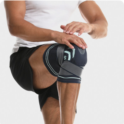 Đai bảo vệ đầu gối AOLIKES A-7731 trợ lực khớp gối với lò xo silicone đàn hồi sport knee protector