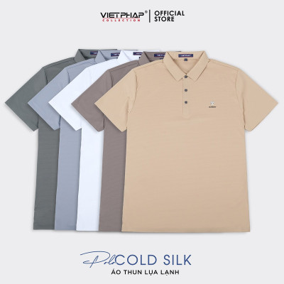 Áo Polo Nam VIỆT PHÁP Form Luxury - Thun Lụa Lạnh, lịch lãm, sang trọng 2A111