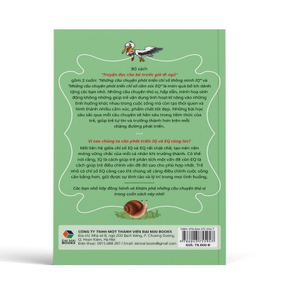 Truyện đọc cho bé trước giờ đi ngủ - Những câu chuyện phát triển chỉ số cảm xúc EQ - Bản Quyền