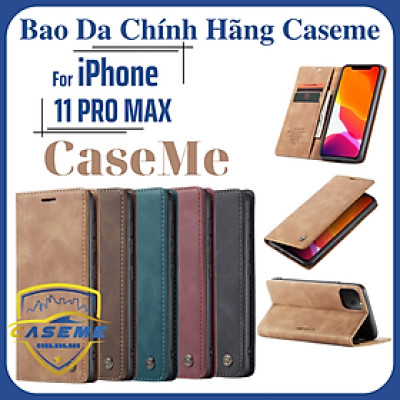 Bao da cao cấp dành cho iPhone 11 Pro Max dạng ví Caseme - Hàng Nhập Khẩu