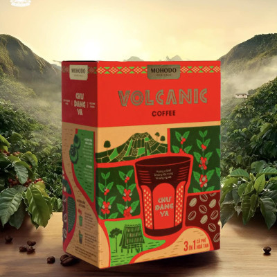 Cà Phê Mohodo Volcanic Coffee Instant 3in1 Nguyên Chất Đậm Vị Từ Núi Lửa Chư Đăng Ya 108g - Hộp giấy