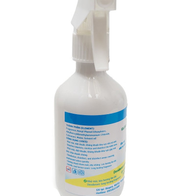 Chai xịt Biopro 300ml khử mùi diệt khuẩn kháng khuẩn Khu vực gây mùi khó chịu Khu vực nhà vệ sinh Hương chanh thơm mát