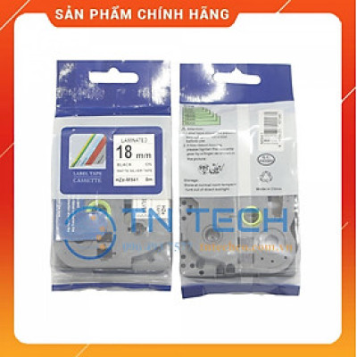 Nhãn In HZE-M941 - Đen nền bạc 18mm x 8m - Dùng cho máy in BROTHER - AIMO - PUTY [Hàng nhập khẩu]