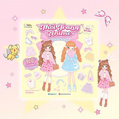 Sách - Sách Bóc Dán - Thời Trang Anime - Công Chúa Nơ Hồng