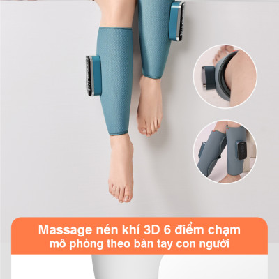 Máy Massage Chân BUMAS M5 - Chườm Nóng Massage Bắp Chân Bằng Khí Nén - Bấm Huyệt Mô Phỏng Bàn Tay Con Người - Hàng Chính Hãng