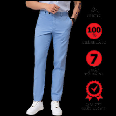 Quần Kaki Nam ALIGRO Màu Xanh Da Trời Chất Liệu Kaki Mềm, Mịn, Không Bai Xù, Co Giãn Tốt, Chuẩn Form, ALGK020