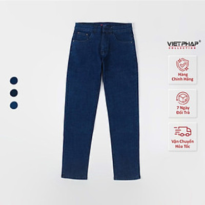 Quần Jeans Nam VIỆT PHÁP Chất liệu Jeans Cotton Cao Cấp co giãn, độ bền màu cao 1102