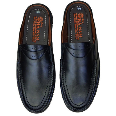 Dép Bít Mũi Nam Da Bò Thật TiTi ĐÔ Cao Cấp GSB2064d