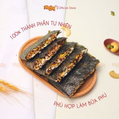 [COMBO 2 TÚI 500G] Rong biển kẹp hạt dinh dưỡng Mailey - hỗ trợ ăn kiêng giảm cân, bánh ngũ cốc dinh dưỡng