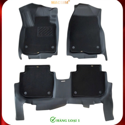 Thảm lót sàn xe ô tô 2 lớp Honda CRV 2023+ (2 hàng ghế sd3) Nhãn hiệu Macsim chất liệu nhựa TPE cao cấp màu đen
