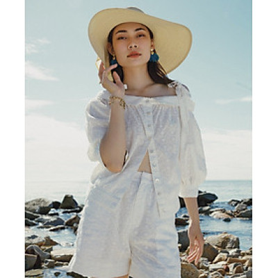 Áo Croptop Thêu Hạ Vũ TOP235 thời trang thiết kế Hity