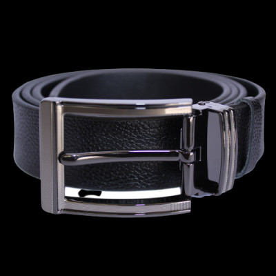 Dây nịt nam Huy Hoàng da bò cỡ lớn 1m4 đầu kim màu đen HC4142