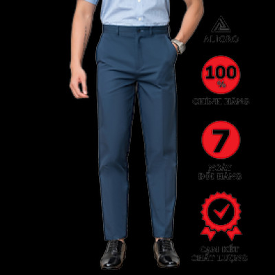 Quần kaki nam ALIGRO chất liệu kaki mềm mịn cao cấp dáng slimfit màu xanh đen ALGK063