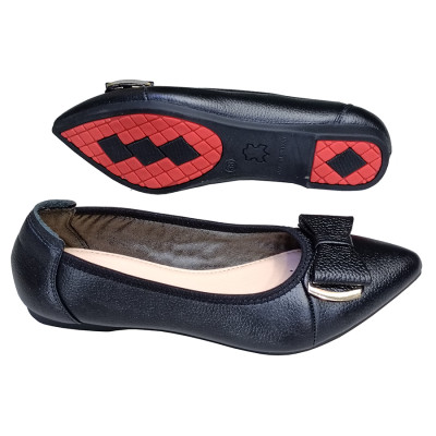 Giày Nữ Búp Bê Đế Bệt TiTi ĐÔ Da Bò Thật Thời Trang Cao Cấp 2cm GBBN2038