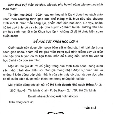 Để Học Tốt Khoa Học Lớp 4 (Bám Sát SGK Kết Nối Tri Thức Với Cuộc Sống) (HA)