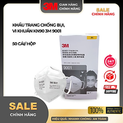  ( 10 cái) Khẩu Trang 3M 9001 Lọc 90% Bụi Mịn PM2.5 & Khí Thải Chuẩn N90 