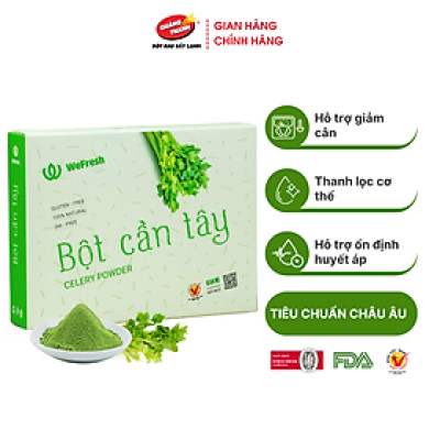 [CHÍNH HÃNG] Bột Cần Tây Sấy Lạnh Nguyên Chất Quảng Thanh Hộp 45gr - Hỗ trợ giảm cân, giảm mỡ bụng, giảm mụn, giảm gút