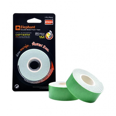 Băng Keo Xốp 2 Mặt Elephant DSFT241M 24Mmx1M