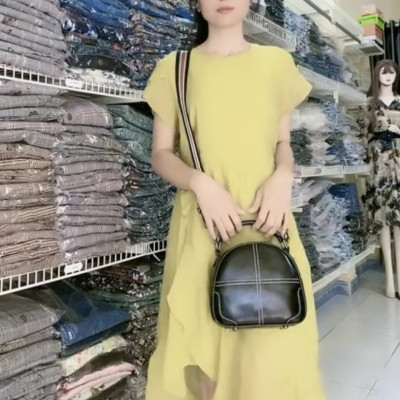 Đầm đuôi cá bất đối xứng suông nhẹ Myqlothing.