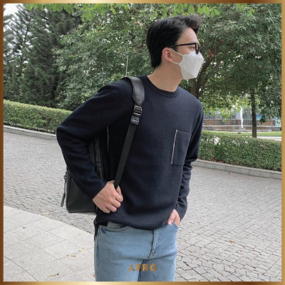 ÁO LEN WASHABLE THỜI TRANG NAM HÀN QUỐC 006017 (2 MÀU) - BE