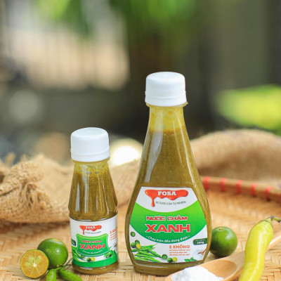 Nước chấm Fosa (vị ngẫu nhiên), muối ớt tắc tươi ngon cho hải sản và BBQ, chay mặn đều dùng được, chai 110g