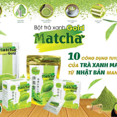Hộp trà xanh Matcha Gold - 10 gói x 10g
