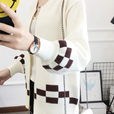 Áo Len Cardigan Nữ Khóa Kéo Tay Bồng Họa Tiết Xinh Thời Trang Korea ALN036 MayHomes Mẫu Mới Đông Xuân