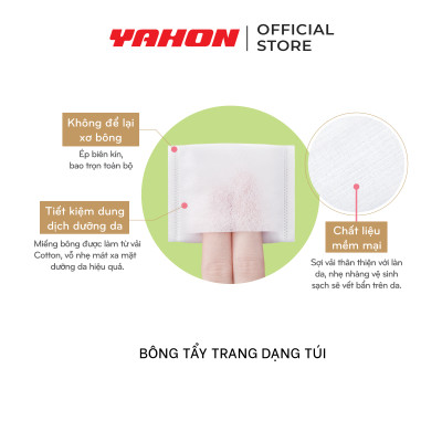 Combo Hộp Bông tẩy trang POP-PUF 6x8cm dạng túi, 80 Miếng/Hộp