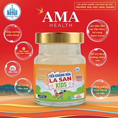 [CÓ NANO CANXI VÀ 30% YẾN TƯƠI] Yến Khánh Hòa La San Kids Nano Canxi dành cho trẻ em, tăng chiều cao, tăng sức đề kháng