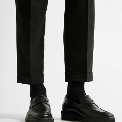 Quần Âu Nam / Quần tây nam ROUTINE Trơn gập lai Form Slim cropped 10S25PFO001 | ROUTINE CÀ MAU