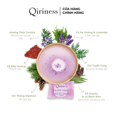 Viên xông mặt thảo dược nguồn gốc thiên nhiên Qiriness Herbal Facial Steam Bath 8g hộp 10 viên