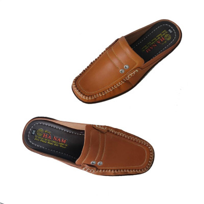 Dép Bít Mũi Nam Da Bò Thật TiTi ĐÔ Cao Cấp GSB20126d