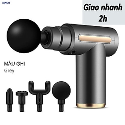Máy massage KG802 mini cầm tay 6 chế độ hỗ trợ mát xa chuyên sâu, giảm đau cơ, cứng khớp hiệu quả nhanh chóng, đi kèm 4 đầu chuyên dụng 1500mah( tặng kèm 1 khăn lau thấm 2 mặt )- Hàng chính hãng