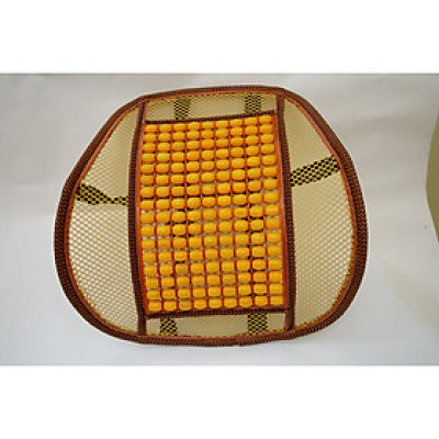 Tựa Lưng Đan Gắn Hạt Massage Hạt Gỗ Ô Tô Xe Hơi Văn Phòng=