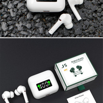 CINCATDY Tai Nghe Gaming True Wireless Earbuds Headphone Bluetooth V5.0 Phiên Bản Nâng Cấp Headset Dock Sạc có Led Báo Pin Kép J5 ANC