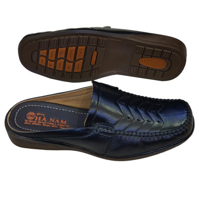 Dép Bít Mũi Nam Da Bò Thật TiTi ĐÔ Cao Cấp GSB2095d