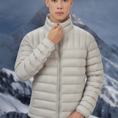 Áo khoác lông vũ Beige chất liệu cao cấp mềm mịn chống thấm nước chống bám bẩn siêu nhẹ giữ nhiệt  ALIGRO ALGALV.19