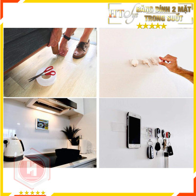 Băng keo Nano siêu dính 2 mặt trong suốt HT SYS